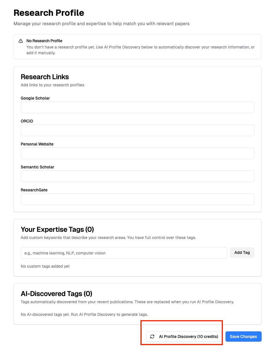 AI Profile Discovery