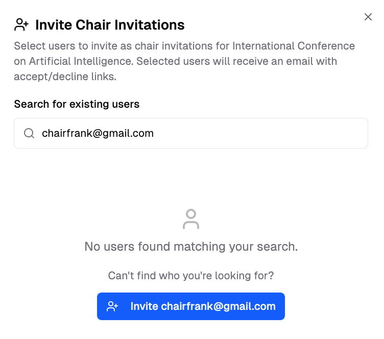 New User Email Invitation