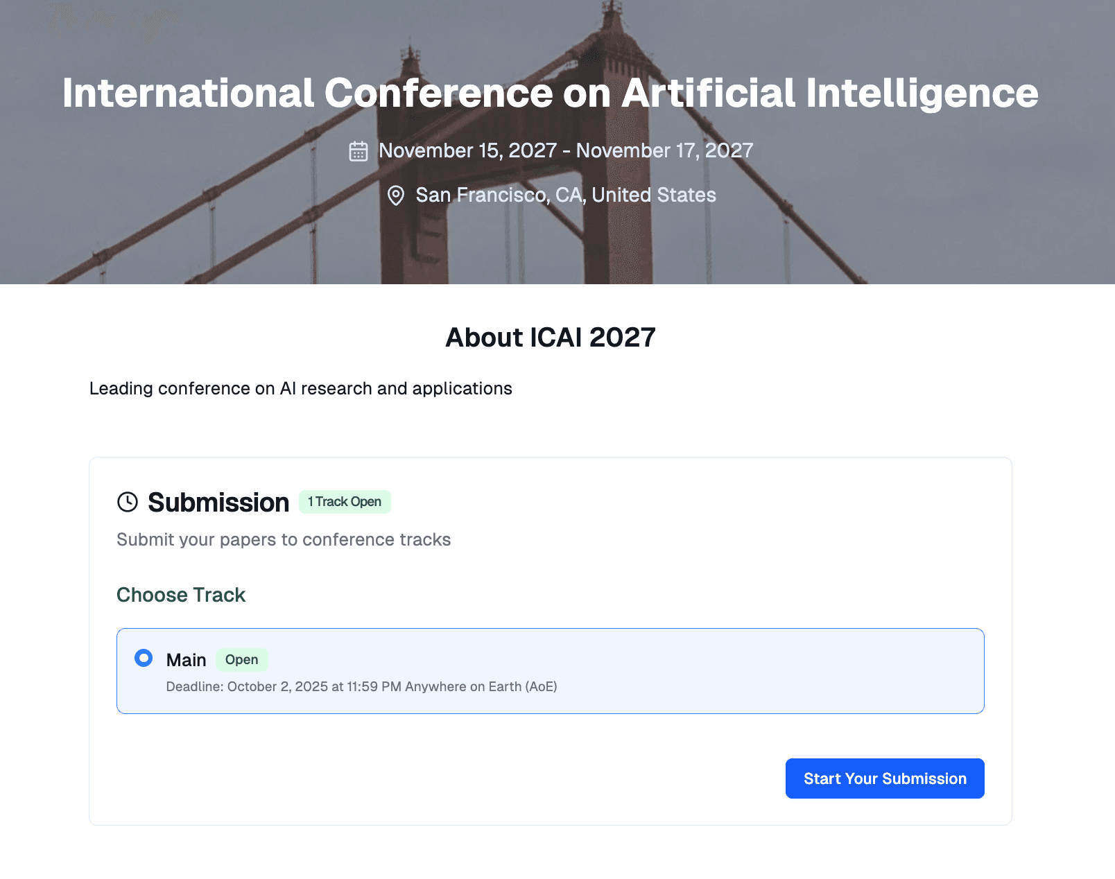 Conference Page Preview