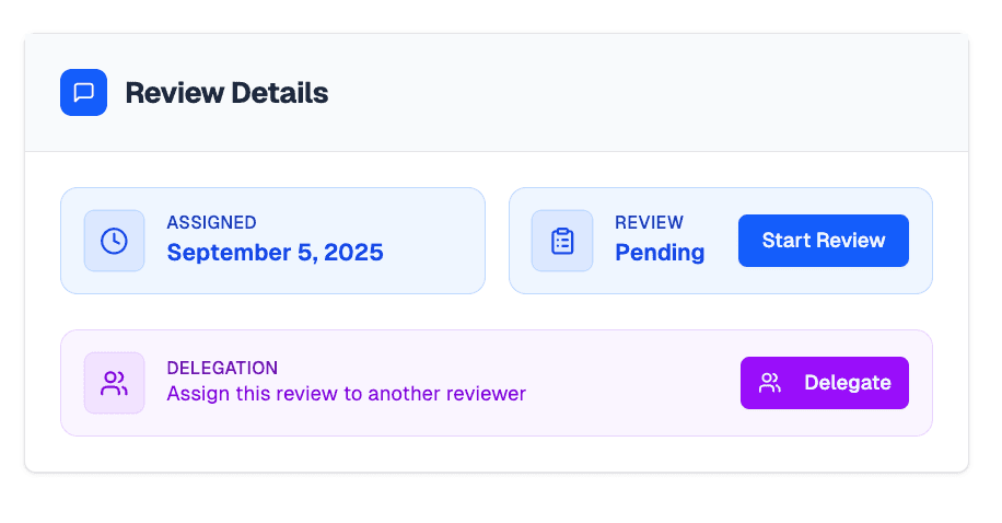 Review Details Interface