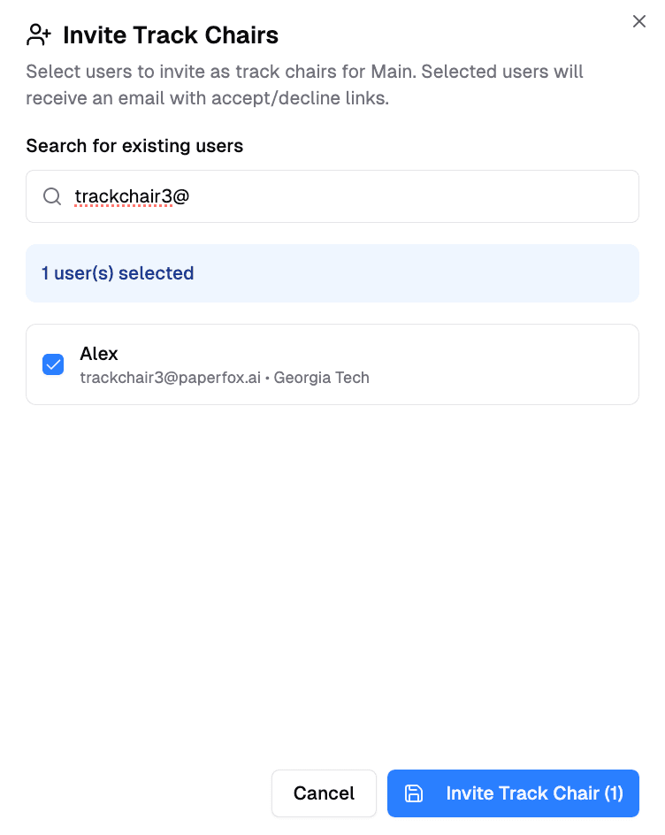 Search Invitee Interface