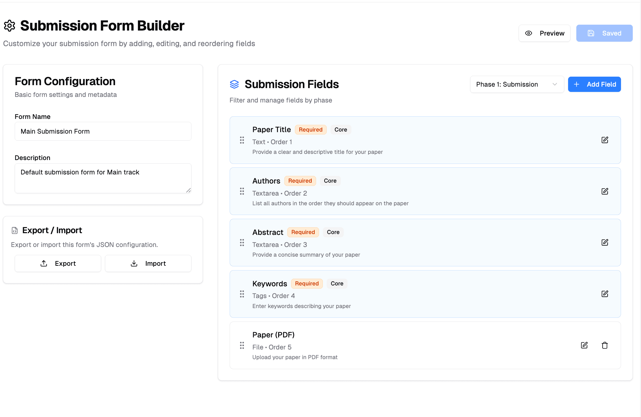 Submission Form Builder